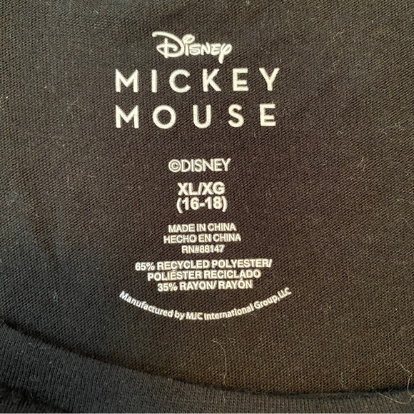 Disney Mickey Mouse Black Tank Top, size XL (16-18) - Picture 4 of 6